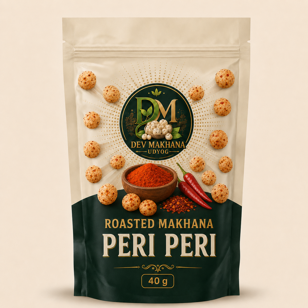 Roasted Makhana Snacks (Peri Peri) (40 g)